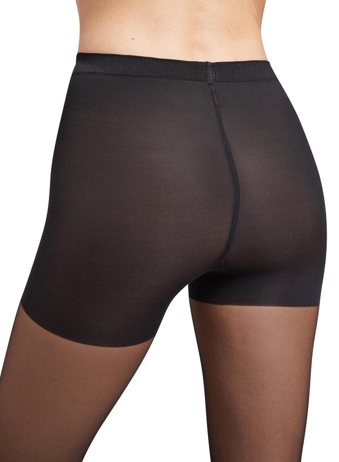 Wolford Individual 10 Tights For Women Sheer Shaping Pantyhose Reinforced Panty Shadow Toe Soft Waistband for All-Day Comfort Black Black Medium - Image 4